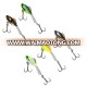 4.5cm 7.5g 5 colors doule blood slot hook artificial hard ice fishing tackle lure jig