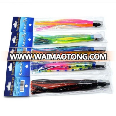 saltwater fishing trolling skirt lures 8inch pvc skirt lure