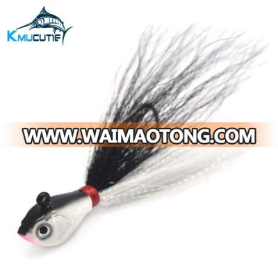 Chentilly Bucktail Jig New Style 1/8oz 1/4oz 1/2oz 1.5oz Fishing Lure Fluke Killer Glow 3D eyes Bucktail jig