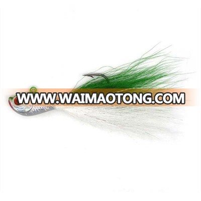 1oz Bucktail Jig Saltwater Freshwater Baits Bass Striper Bluefish Surf Fishing Fluke Lure