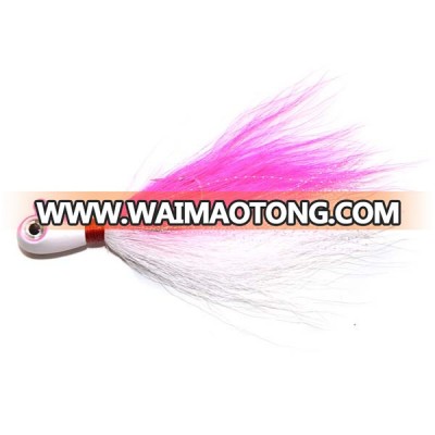 Fishing Tackle China Manufacturer 1/8oz-6oz Bucktail Jig Fishing Lure Lead Head Jig Bucktail