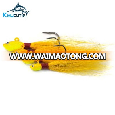 High Quality Wholesale Fishing Jig Bait Saltwater Teasers lure 1oz 2oz bucktail Jig Head